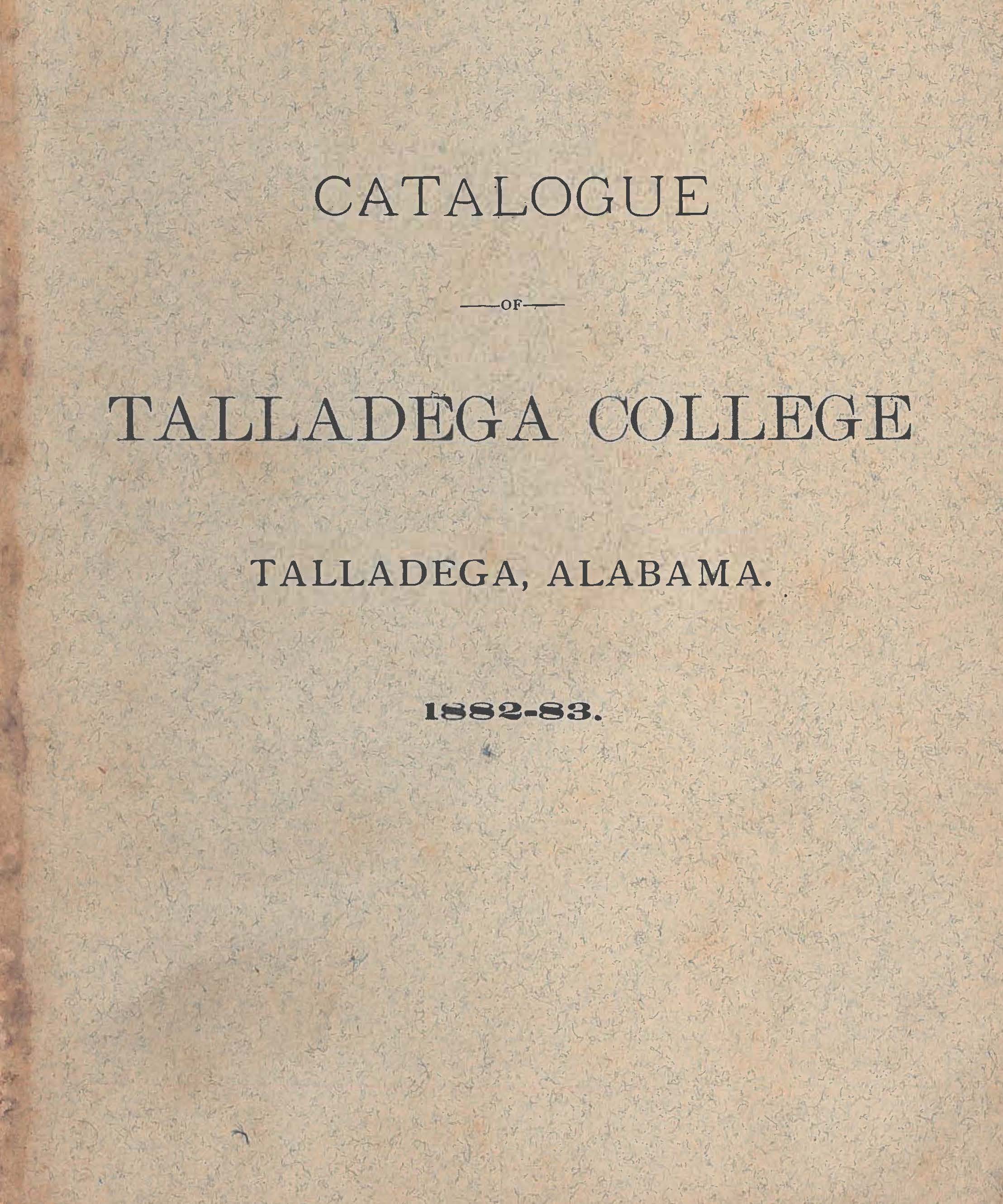 Talladega College Catalog 1882-1883