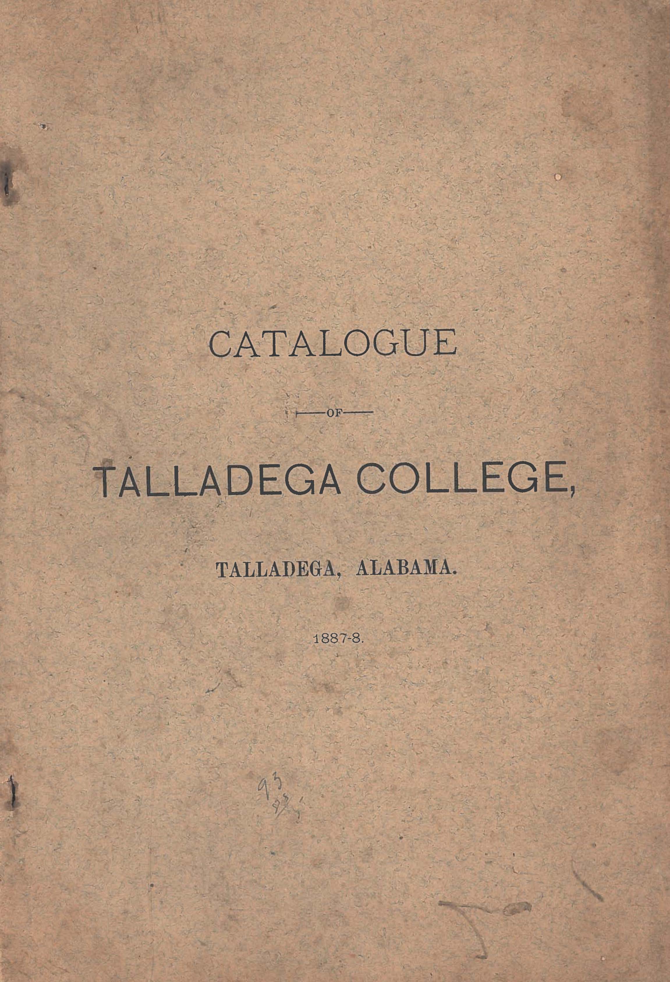 Talladega College Catalog 1887-1888