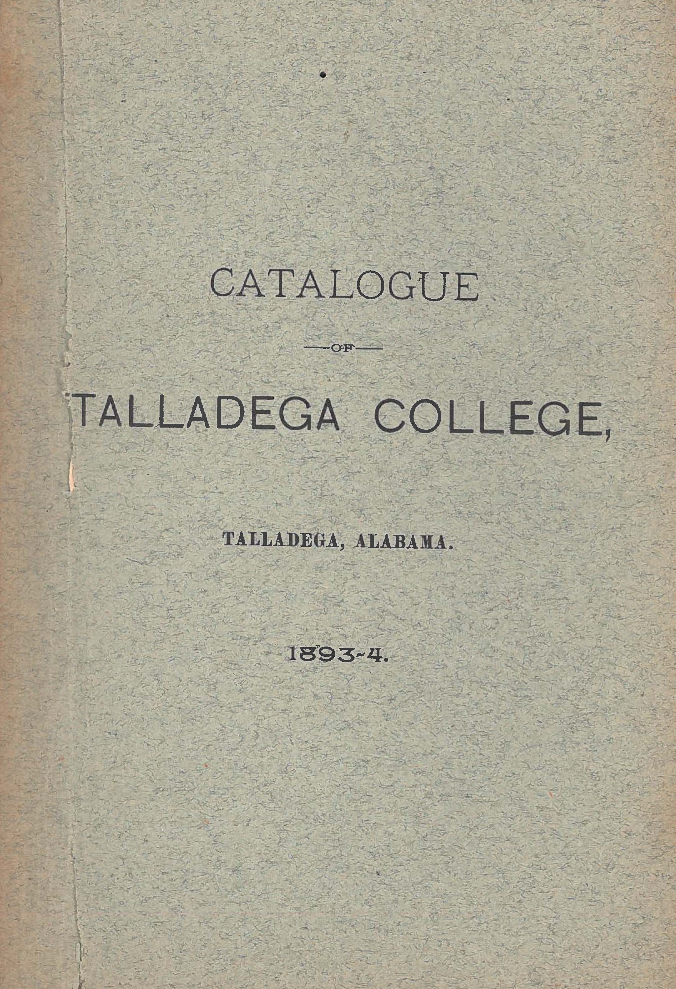 Talladega College Catalog 1893-1894