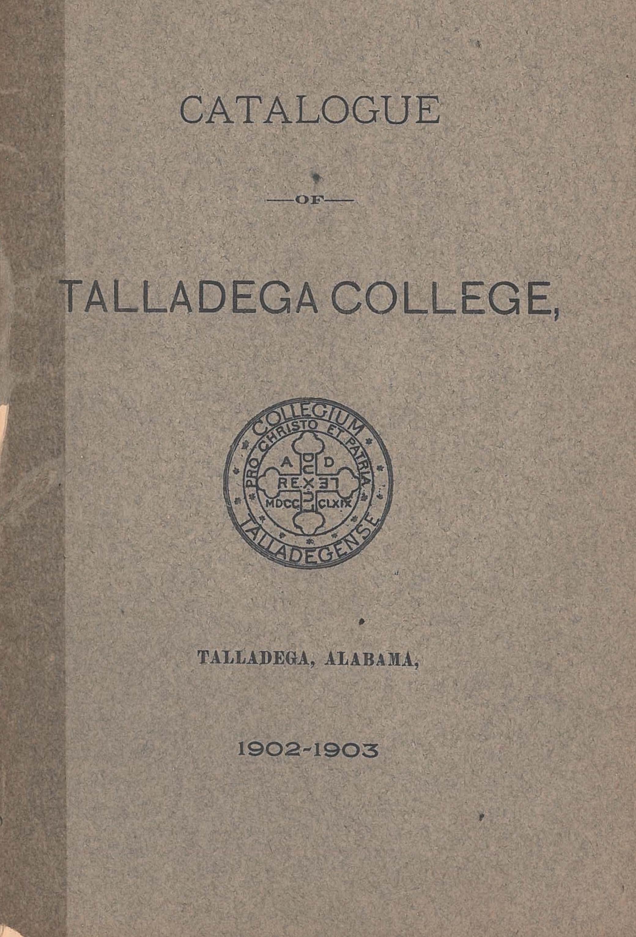 Talladega College Catalog 1902-1903