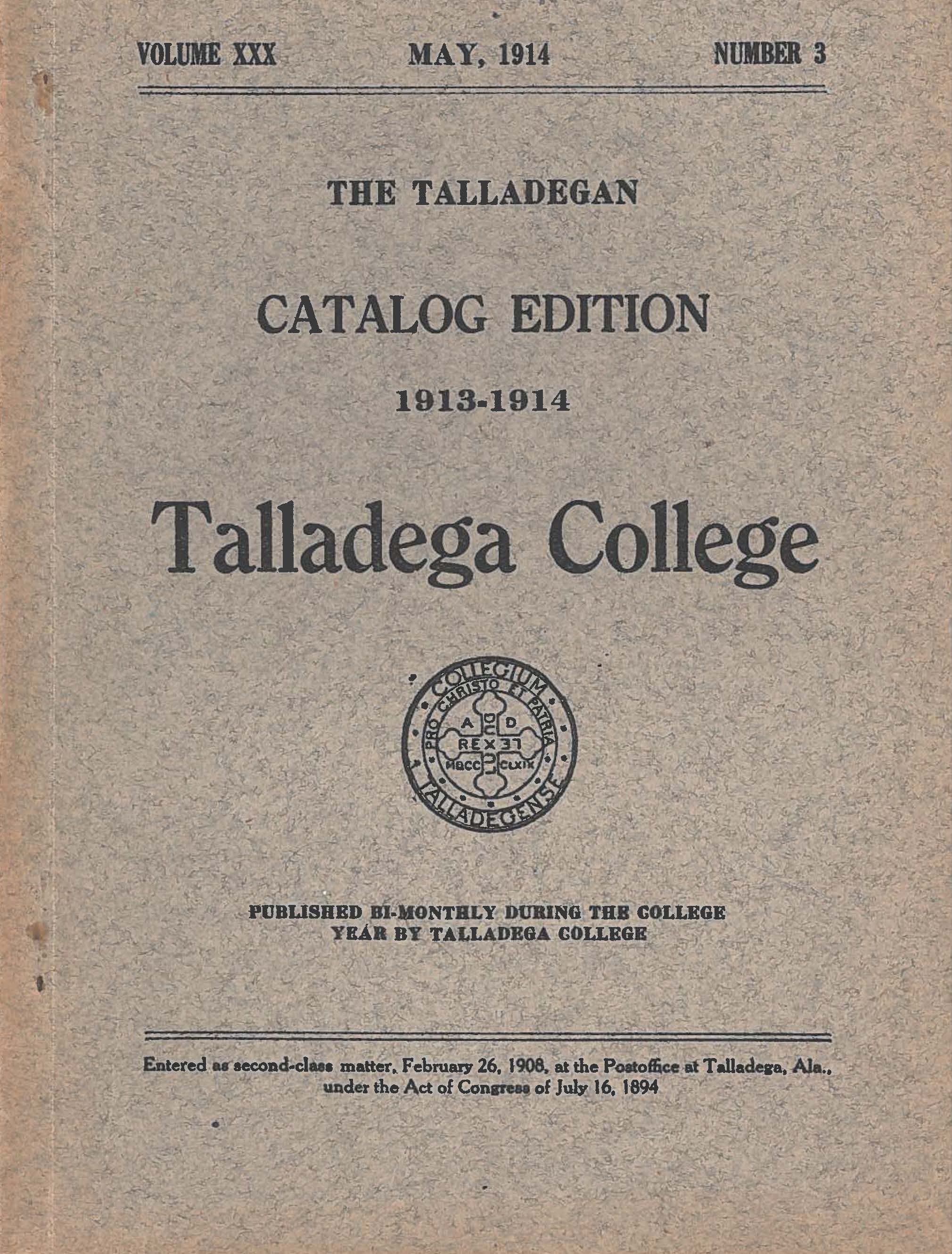 Talladega College Catalog 1913-1914