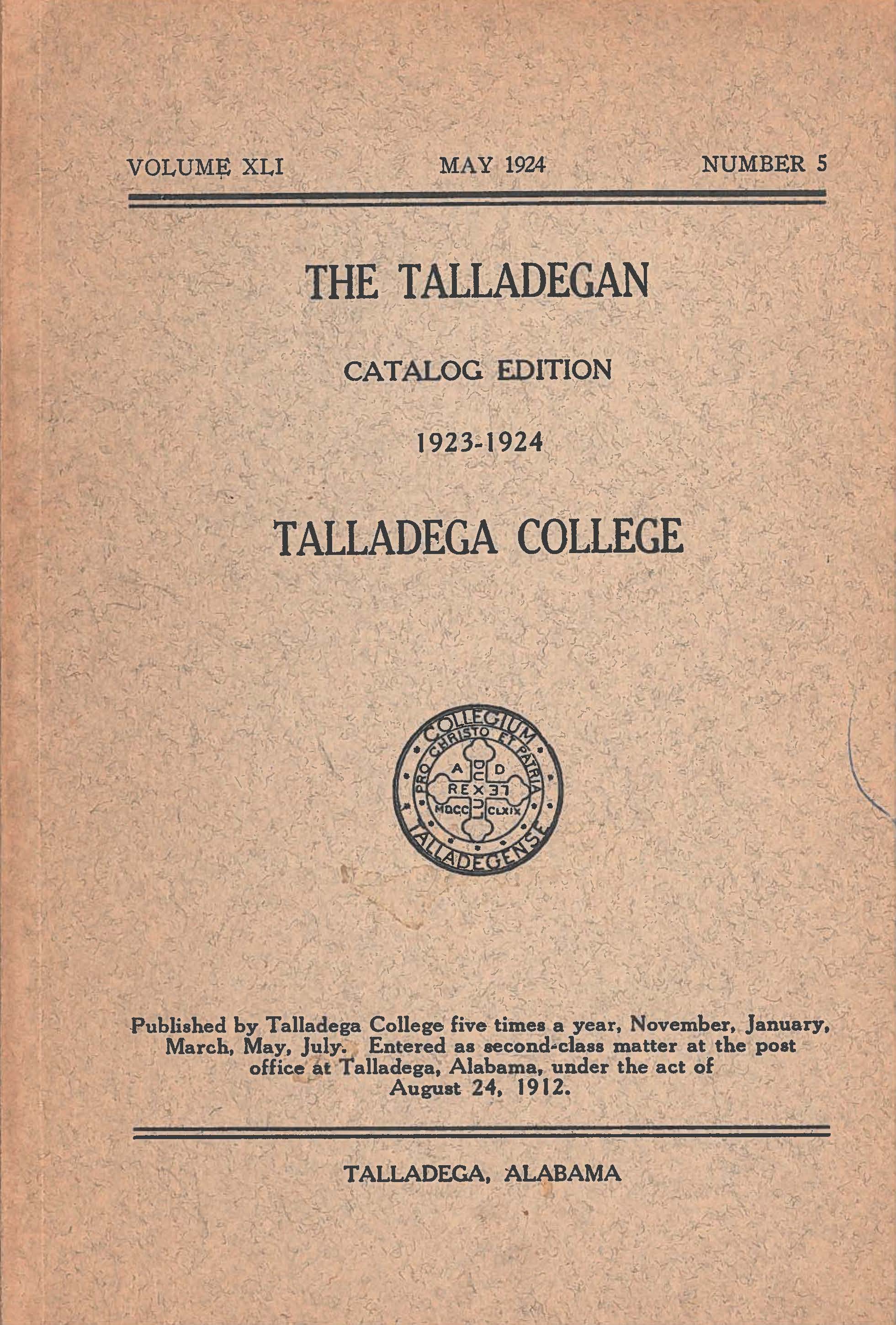 Talladega College Catalog 1923-1924
