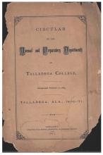 Talladega College Catalog 1870-1871