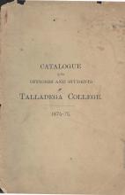 Talladega College Catalog 1874-1875