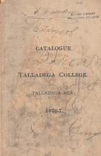 Talladega College Catalog 1876-1877