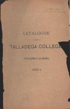 Talladega College Catalog 1890-1891