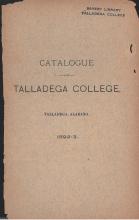 Talladega College Catalog 1892-1893