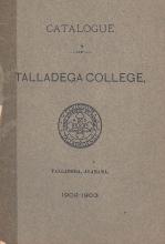 Talladega College Catalog 1902-1903