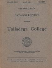 Talladega College Catalog 1915-1916