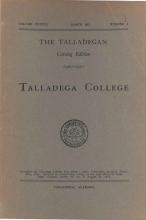 Talladega College Catalog 1920-1921