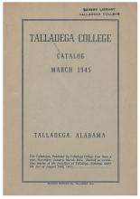 Talladega College Catalog 1945